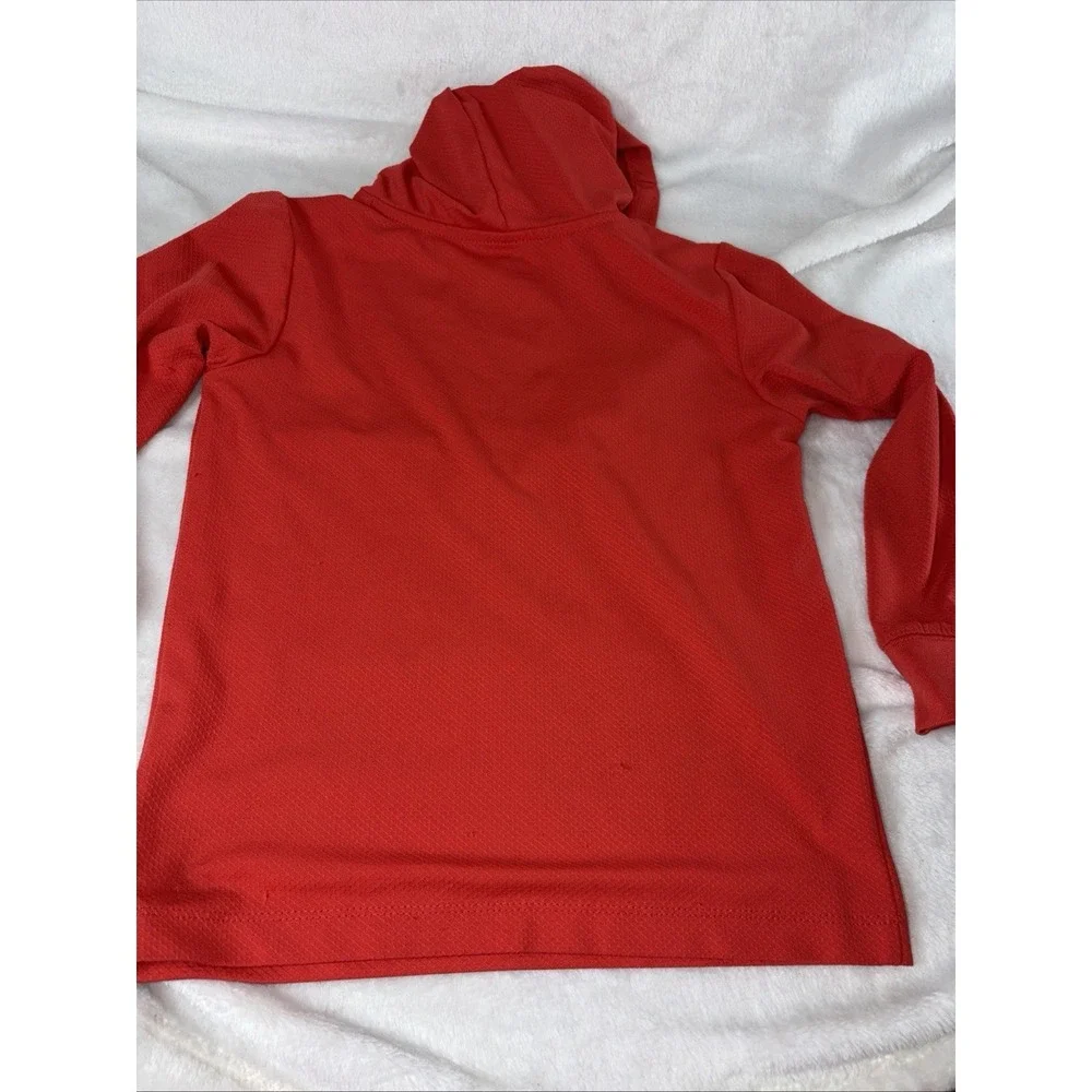 Nike Boys Dri-FIT Red Long Sleeve Hooded Graphic T-Shirt Football Size‎ 7 Active